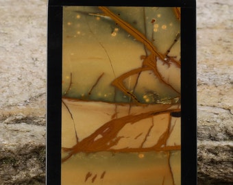 5cm PICTURE JASPER Pendant or Jasper Bead for Jewelry Making or Wire Wrapped Jewelry - Natural Jasper Stone Inlay J835