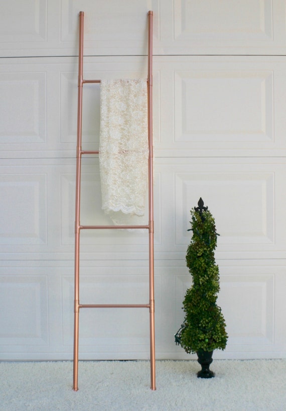 6 ft Copper Ladder Blanket Ladder Dish Towel by VintageTwentyNine
