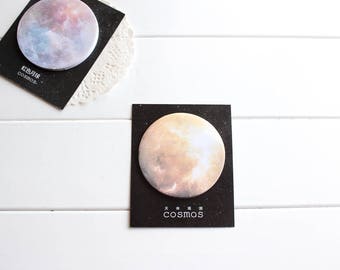 Yellow Moon Sticky Notes, Cosmic Moon Space Galaxy Post-it Notes, moon stickers (SN-117)
