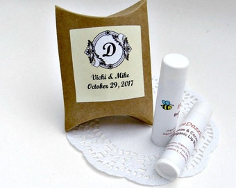 Rustic Wedding Favor Lip Balm Shower Favor Personalized Corporate Gift Organic Lip Balm Personalized Wedding Favor Event Favor Personalized