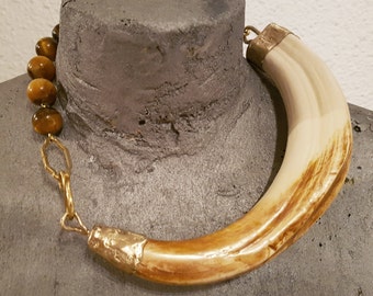 Resin facochero Fang necklace