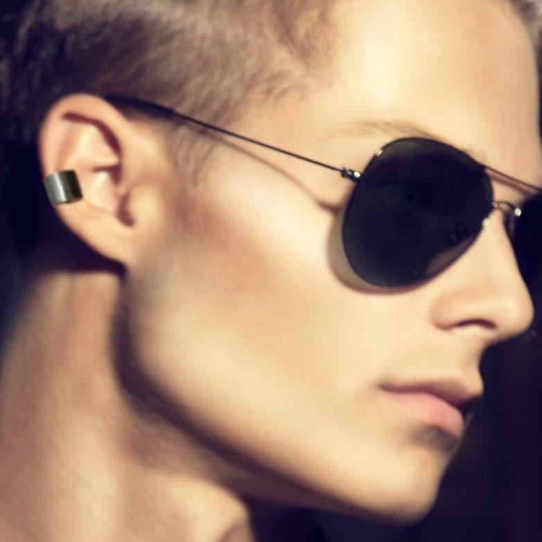 Men's ear cuff espresso shot ear cuff black ear cuff