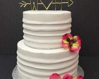 Wire Cake Topper - Wedding Cake Topper - Arrow and Initials Cake Topper - Arrow Cake Topper - Personalized Cake Topper - Cake Topper