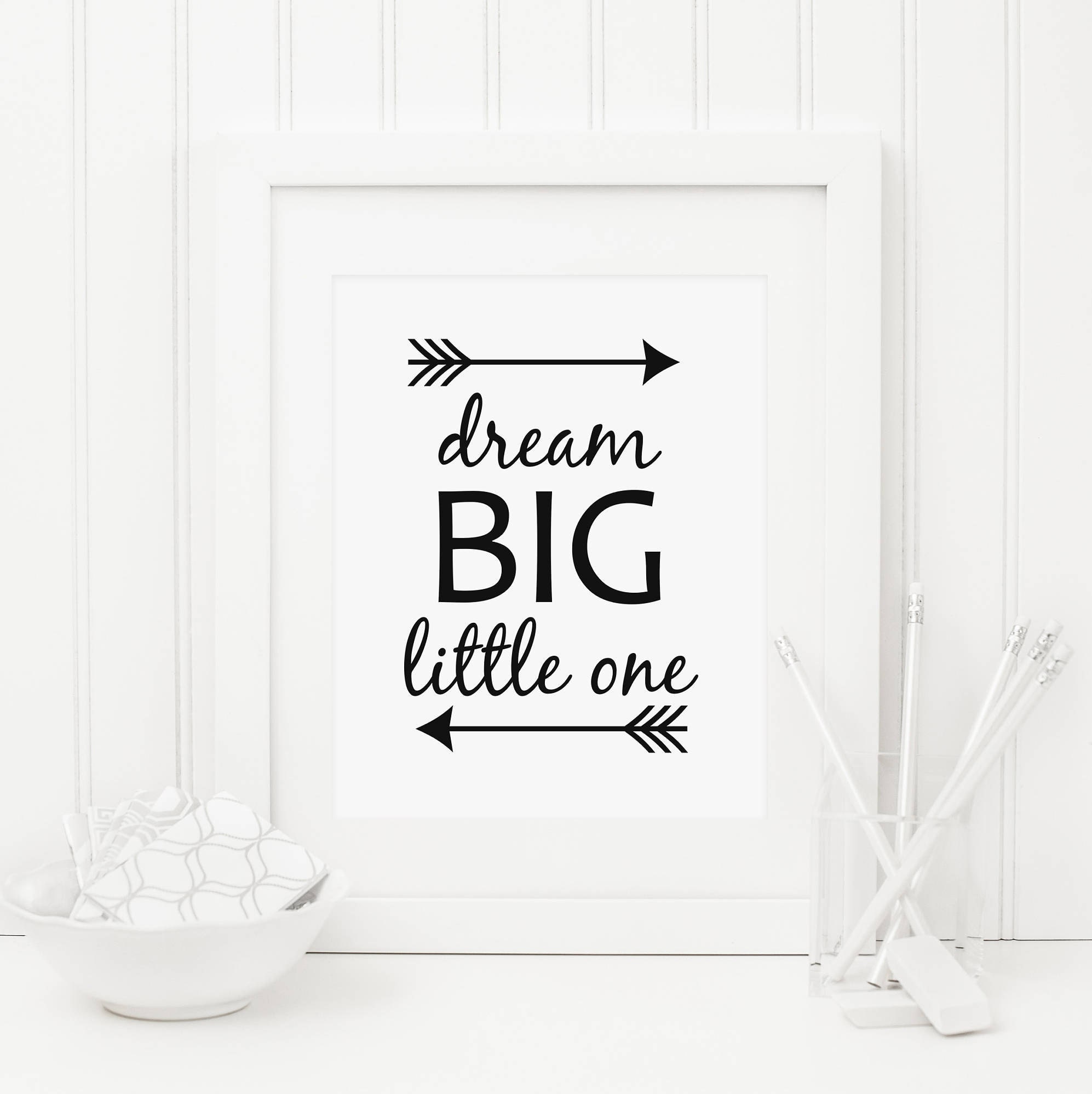 Dream Big Little One Printable Nursery Quote Prints Tribal