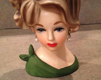 Vintage Napcoware Lady Head Vase