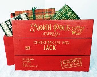 Christmas Eve Box, Christmas Eve Crate, Christmas Eve, Christmas Eve Bag, Personalized Christmas Gift, First Christmas Baby, Christmas Gift