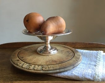 VINTAGE Silver Pedestal Dish - Sheridan Footed Tazza - Bon Bon, Candy, Nuts or Cookies - Gleaming Silver Plate on Copper - Taunton, Mass.