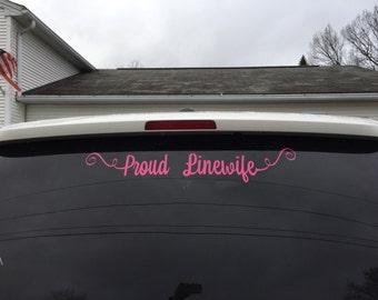 Proud linewife decal