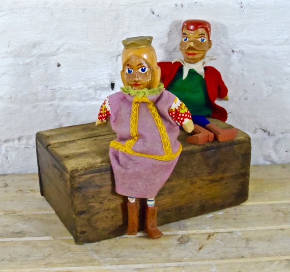 Items similar to German folkart hand puppets on Etsy