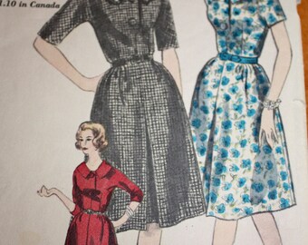 Vintage Shirtwaist Dress Pattern---vogue 5187---Size 18 Bust 38