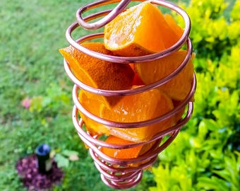 Fruit Bird Feeders - feeders to attract Waxwings, Tanagers, Warblers, Orioles, woodpeckers, and other fruit loving birds.