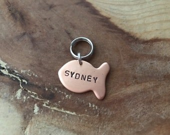 Cat id tag copper cat tag custom cat tag small cat collar name tag unique pet id tag cat name tags cat gifts small pet id tag cat tag pet id