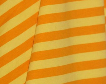 Knit Buttercream Yellow Stripes Fabric 1/2 yard