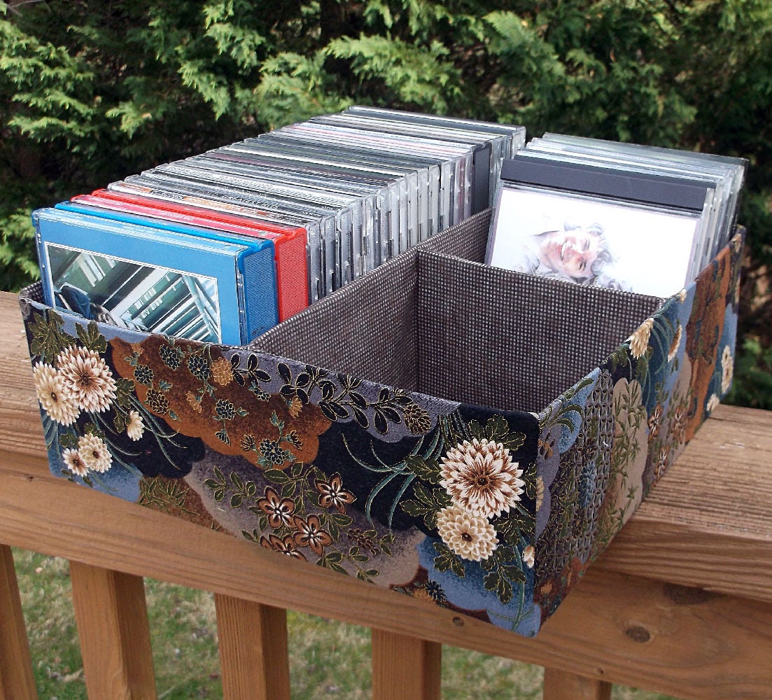 Fabric Box Basket CD Storage Office Bathroom Bedside