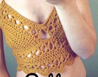 Crochet bralette PATTERN , crochet top pattern Bralette Top Pattern Crochet Crop Top Crochet Lace Top Crochet Bikini Top Crochet Bra