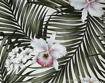 Floral Upholstery Fabric Tropical Flower Orchids Palm Leaf, Home Office Decor Bedding Curtains HCVN9806 Ask for Bulk
