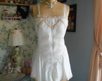 1920's Light Mint Green Flapper Teddy/Lingerie