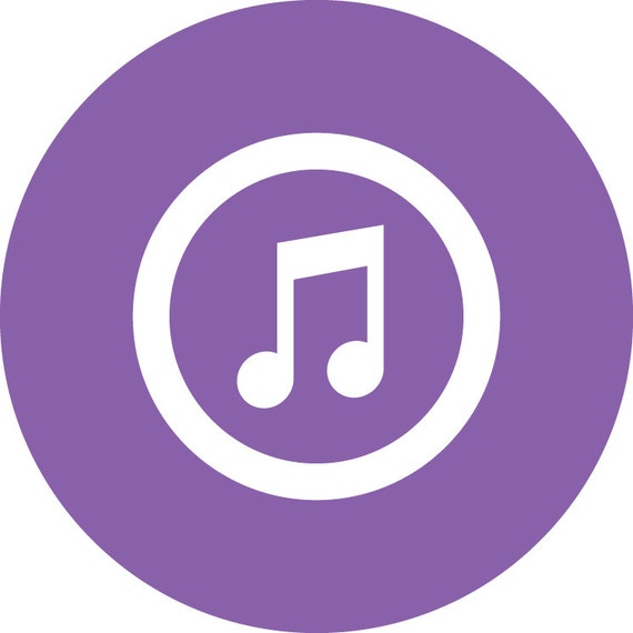 Social Media Icons Individual Circular iTunes