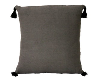 Coussin lin gris anthracite "Iza"