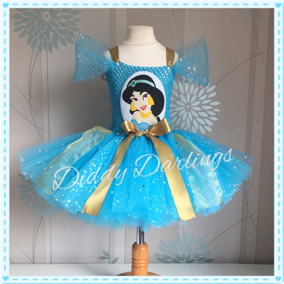 Princess Jasmine Tutu Dress. Inspired Handmade Sparkly Tutu