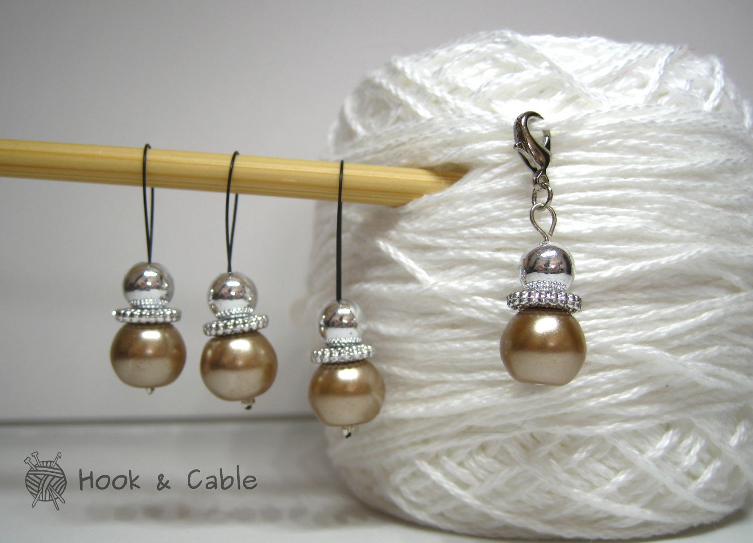 Snag Free Knitting Stitch Markers Beaded Marker Removable