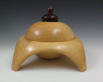 Decorative wood bowl Open Segmented Wood turning Fruit bowl