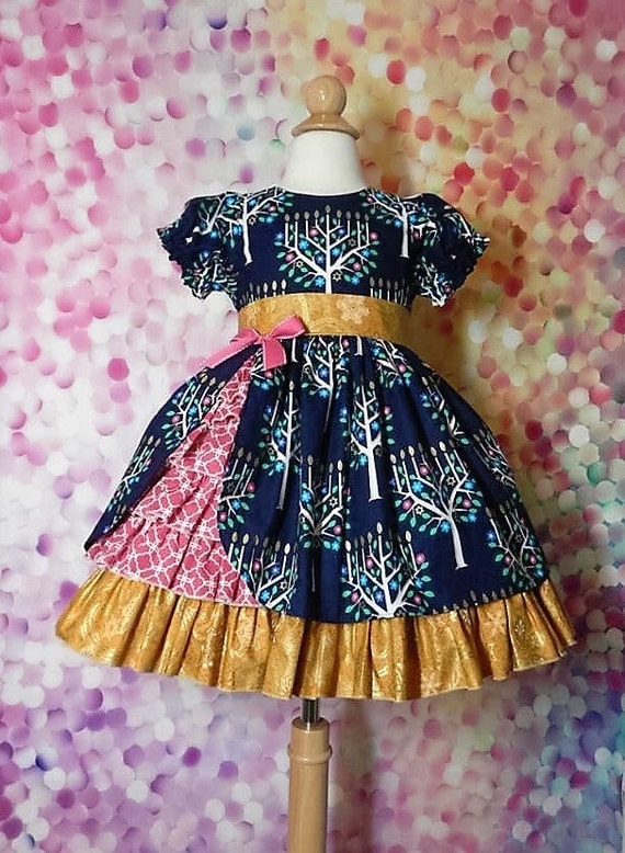 Hanukkah Dress Menorah Dress Holiday dress celebration
