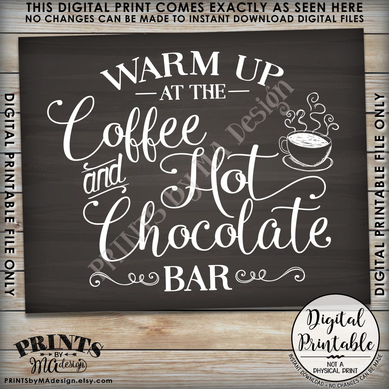 Coffee and Hot Chocolate Sign, Warm Up at the Coffee & Hot Chocolate