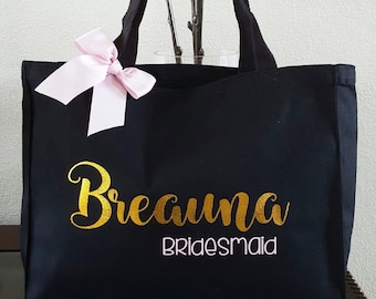 Personalized Tote Bag, Bridesmaid Gift,Destination Wedding, Bridesmaid Bag, Bride Team tote, Bride tote, Personalized tote, Custom Tote bag