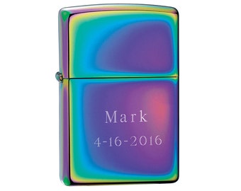 FREE SHIPPING Engraved Zippo Lighter - Spectrum - Personalized Zippo - Smoking Accessories