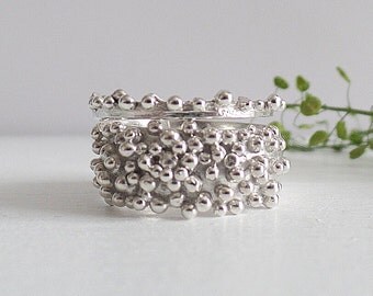 Cotton Candy Bezel Sterling Silver Ring