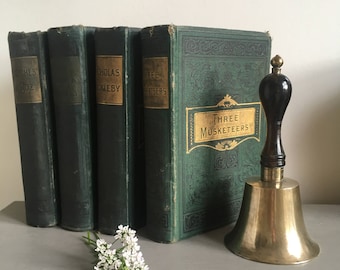 Vintage Classics Book Bundle, Green Book Bundle, Collectible, Decorative, Bedroom Decor, Home Decor, Book Display