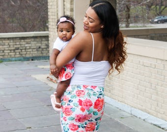 matching mommy daughter skirts - mommy and me skirts - mommy and me dresses - matching mom and daughter outfits - mom to be gift set