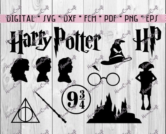 HARRY POTTER SVG clipart digital vector cutting file logo svg, dxf, fcm