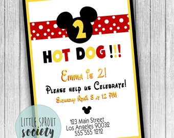 Personalized Mickey Mouse Birthday Invitation