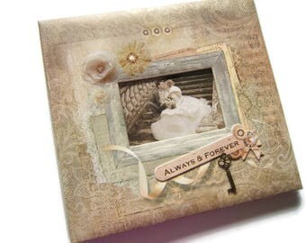 Wedding Photo Album - Scrapbook Album - Vintage Scrapbook Album - Wedding Photo Scrapbook Album - Wedding Scrapbook Album - Wedding Gift