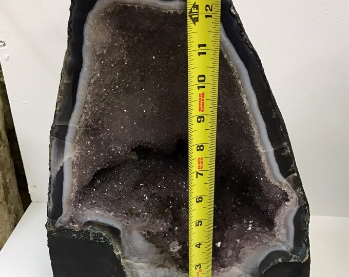 Amethyst Geode 24 LBS- 13" tall X 10" Wide- From Brazil Fung Shui \ Healing Stones \ Amethyst \ Christmas Gift \ Geode \ Amethyst Crystal