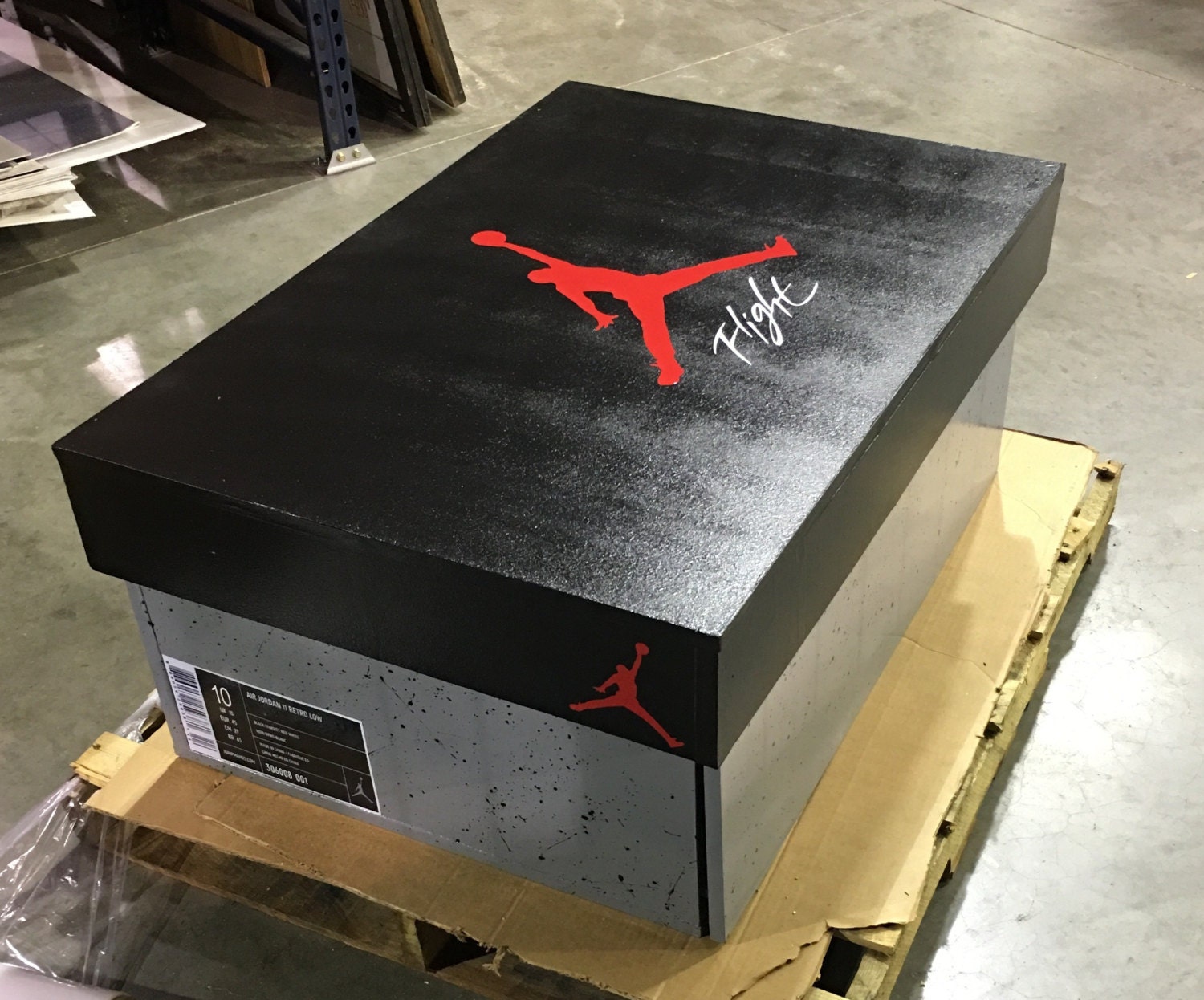 Giant Air Jordan Shoe box Storage Cement Print