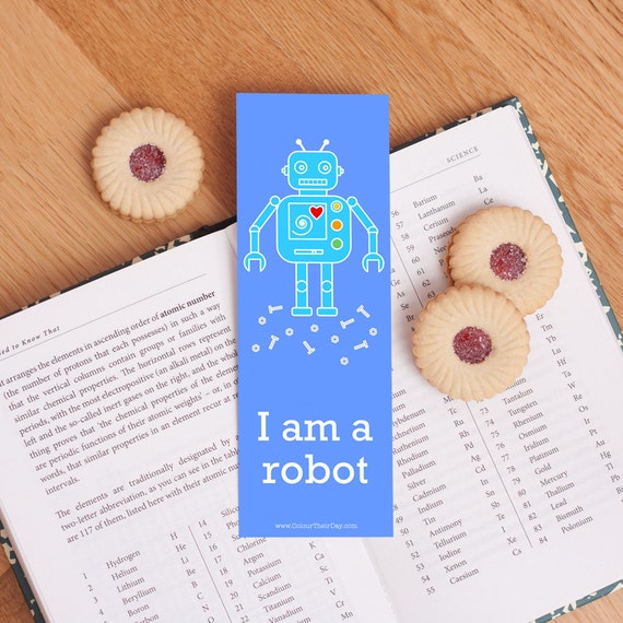 Robot Bookmark Bookmarks For Books Funny Bookmark Bookmarks
