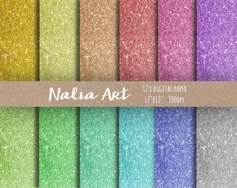 Buy 3 for 9 USD - Digital paper Background Glitter, Glitter Border, Confetti Border, Gold, Silver, Invitation, Party INSTANT DOWNLOAD