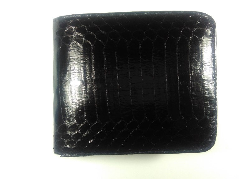 Snakeskin Leather Wallets For Men Snake Skin Wallet Black