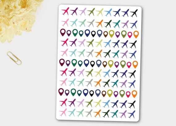 Travel Stickers Airplane StickerVacation by SticknPlanshop on Etsy