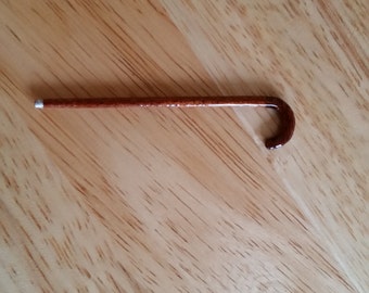 MADE TO ORDER Handmade miniature dolls house wooden walking stick 1.12 scale