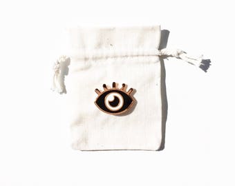 My Little Eye Pin, Rose Gold Enamel Pin, Lapel Pin, Hat Pin