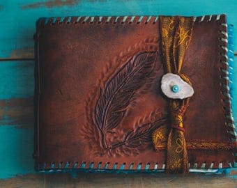Hand tooled leather journal