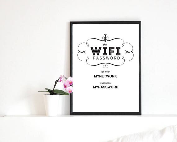 Wifi Password Printable Sign Be Our Guest Wifi Sign Guest