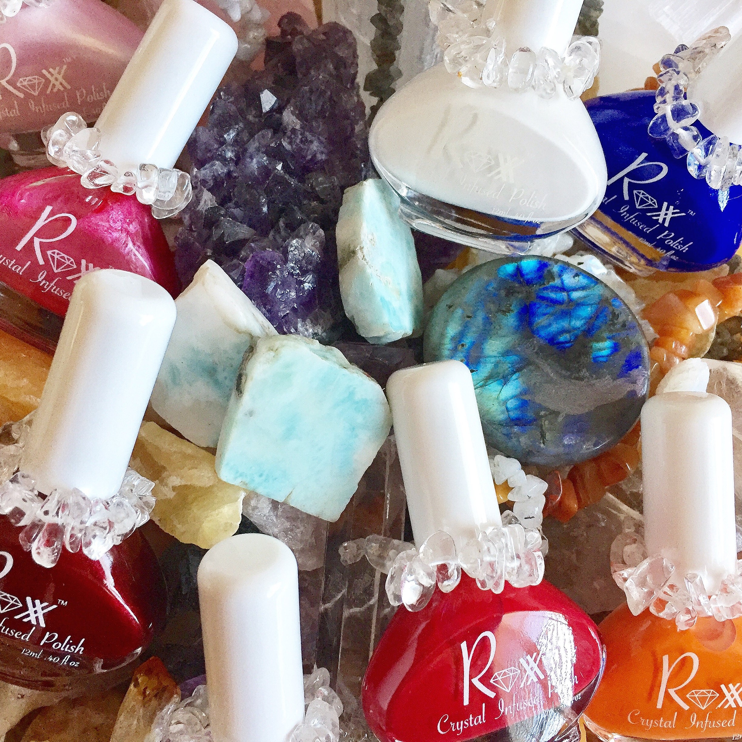 Crystal Infused Nail Polish by RoxxNailPolish on Etsy