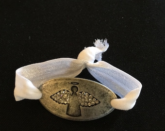 Angel Burnished Silver Bracelet