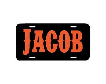 Personalized license plate, name sign, room door name plaque, front car license plate, monogram, name car tag, teen car accessory gift