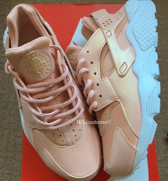 ROSE GOLD PEARL Nike Air Huarache White sole Rose by